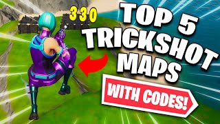 Top 5 BEST Fortnite Trickshot Maps with CODES 13 insane [upl. by Tterb]