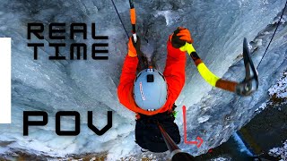 First Person Ice Climbing POV in Real Time [upl. by Penrod39]