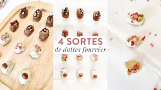 DATTES FOURRÉES ✨🍫🍡🥜  Raffaello speculoos tahini pistaches rose de Damas chocolat [upl. by Yttam]