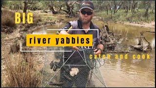 Big river YABBIES Crawfish cook up Catch and cook [upl. by Calvert]