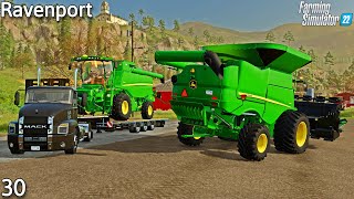 Harvesting CORN and OATS with NEW JOHN DEERE S690 2015  Ravenport  Ep 30 farmingsimulator22 [upl. by Atirys]