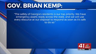 Governor Kemp activates state resources deploys National Guard and urges residents to stay off the [upl. by Yelyac261]