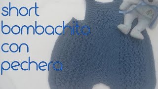 short bombachito con pechera fácil y rapido [upl. by Noguchi]