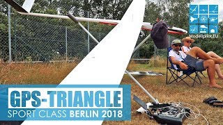 GPSTRIANGLE BERLIN 2018 starts flights landings SPORT CLASS RC SCALE GLIDER COMPETITION [upl. by Viking]