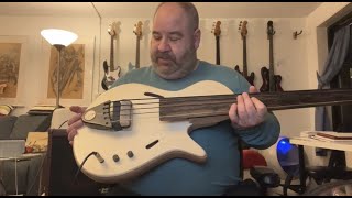 Marco Panascia demoes the Benevolo Cinque acousticelectric hollowbody bass by Benevolent Basses [upl. by Eedyah]