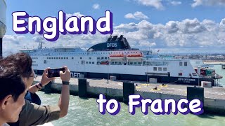 England to France by Ferry  traveling from Dover to Calais [upl. by Amehsyt301]