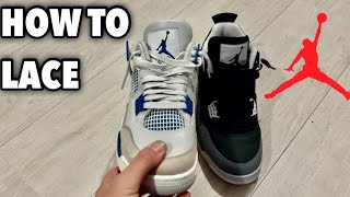 GETTING FRUSTRATED HOW TO LACE YOUR JORDAN 4s PROPERLY [upl. by Littman]