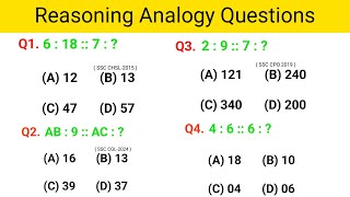 SSC GD Reasoning Analogy  Analogy Questions  Reasoning Analogy Questions Short Trick 2024 [upl. by Solorac]