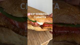 ✨KIP SCHNITZEL BROODJE✨ check mijn Tiktok voor recept kip schnitzel ciabatta broodje recept [upl. by Itnaihc935]