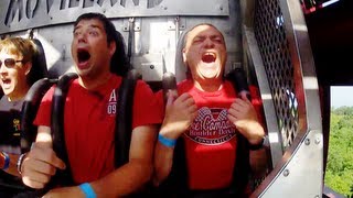 Hollywood Tower 1st Gen Intamin Free Fall POV  Movieland Studios Italy [upl. by Droffats576]