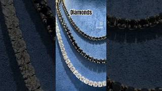 Diamonds vs Moissanite ICEBOXS Black amp White Diamond Tennis Chains vs Moissanite Ones shorts [upl. by Nospmis]