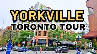 Yorkville village in Downtown Toronto  Canada Travel 4k [upl. by Pallas]