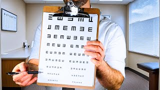 ASMR Full Eye Exam  Vision color blindness glaucoma tests  Optometrist Role Play [upl. by Sergu]