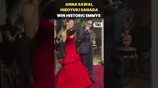 watch  Anna Sawai and Hiroyuki Sanada Make History with Emmy Wins for ‘SHOGUN’ viral shorts [upl. by Ahseik]