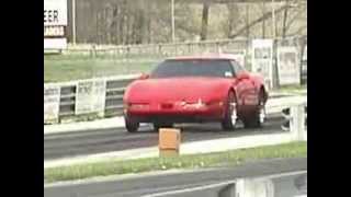 Lingenfelter 1995 Corvette ZR1 Twin Turbo 850 RWHP ¼ mile testing at Muncie DragstripSpring 2000 [upl. by Ezra24]