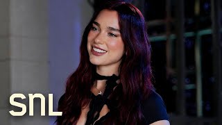 Chloe Fineman Workshops Her Dua Lipa Impression  SNL [upl. by Notniuq]