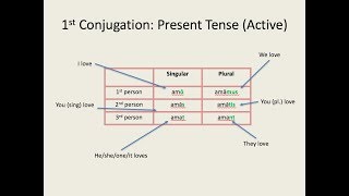 Latin for Beginners Lesson 3 First Conjugation Verbs in the Present Tense [upl. by Beaudoin]