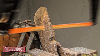 EXTREMELY rusty axe restoration and MAKEOVER to an hatchet  all by hand [upl. by Zachar]