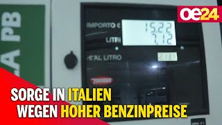 Sorge in Italien wegen hoher Benzinpreise [upl. by Forster]