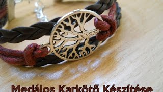 Medálos karkötő készítés [upl. by Liauqram586]