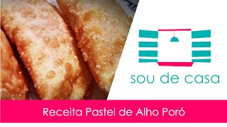 Receita Pastel Alho Poró Vegano [upl. by Eissirhc]