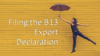 How to Fill out the B13 Export Declaration [upl. by Nozicka]