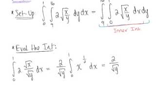 Iterated Integrals Example 2 [upl. by Ramma]