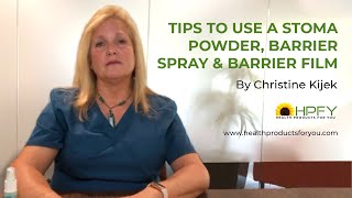 How to use stoma powder barrier spray and barrier film  HPFY [upl. by Quinby]