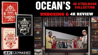 Oceans Trilogy 4k Ultra HD Bluray Steelbook Collection Unboxing amp 4k Review [upl. by Atiras]