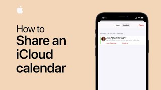 How to share an iCloud calendar on iPhone iPad and iPod touch  Apple Support [upl. by Saidel]