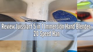 Review Juissiart 5 in 1 Immersion Hand Blender 20 Speed Handheld Blender with Turbo Mode 800W Powe [upl. by Annaor242]