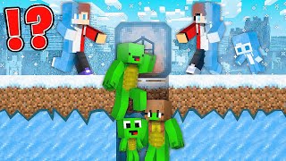 COLD WINTER APOCALYPSE vs Mikey and JJ Family Doomsday Bunker in Minecraft Maizen [upl. by Alleb387]