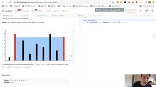 Leetcode  Container With Most Water Python [upl. by Ahsek267]