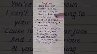 Taylor Swift  Gorgeous Lyrics REQUESTED taylorswift fyp lyrics shortsfeed shorts [upl. by Edalb]