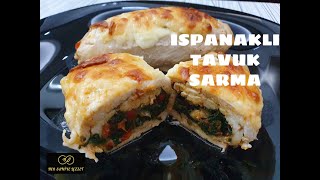 ENFES TAVUK SARMA✅💯ISPANAKLI TAVUK SARMA TARİFİHER SANİYE LEZZET [upl. by Martainn]