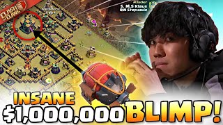 Klaus RISKS 1000000 WORLD FINALS on this INSANE BLIMP Clash of Clans [upl. by Ihcalam399]