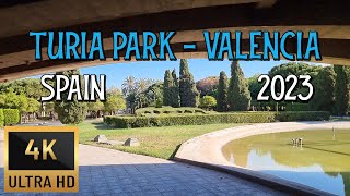 Walking Through Cities Turia Park Valencia Spain  4K UHD May 2023 [upl. by Sherburn]