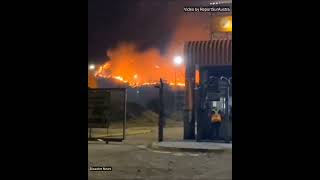 Massive forest fire in Chiles Coyhaique region threatens Abastible [upl. by Ttennej]