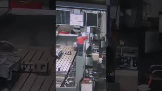 cnc machine turning milling factory tehnology manufacturing runcnc cncturningmachine crash [upl. by Gersham]