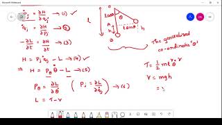 Equation of motion of Simple Pendulum Using Hamiltons equation of motion  Classical Mechanics [upl. by Carlo]