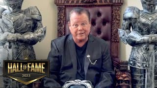 Jerry quotThe Kingquot Lawler pays tribute to Andy Kaufman WWE Hall of Fame 2023 [upl. by Dail]