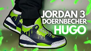 BEST DOERNBECHER 3 OF ALL TIME Jordan 3 Doernbecher Hugo Review amp On Feet Look [upl. by Eversole]