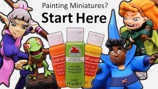 Mini Painting Tutorial for Absolute Beginners Cheap Paint amp Brushes [upl. by Enitselec]