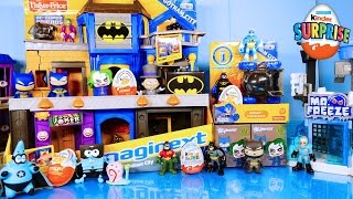 Batman Imaginext Playset Toys Mega Opening Kinder Surprise Egg Hunt Spiderman Disney Cars Toy Club [upl. by Ahsia]