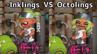 Weapon Equip Animation Differences Inklings VS Octolings  Splatoon 3 [upl. by Anekam]