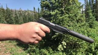 Suppressed Browning 1911 22 Slow Motion [upl. by Flita]