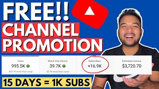 ✅ HOW TO PROMOTE YOUR YOUTUBE CHANNEL for FREE 2024 🔥 Grow YouTube Channel Fast 1000 Subscribers [upl. by Celine195]