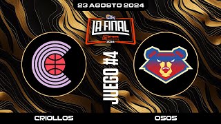 Criollos de Caguas vs Osos de Manatí  Juego 4  La Final Brava  BSN2024 [upl. by Suoiluj]