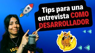 💡TIPS para entrevistas como DESARROLLADOR 🤓👩🏻‍💻 [upl. by Surtemed]