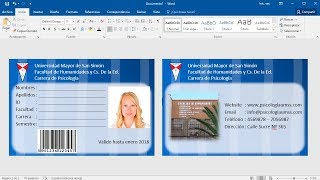 Cómo hacer un Carnet de identidad en Word [upl. by Pontus448]